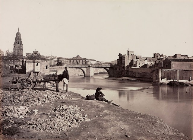 Vista del puente sobre el Segura, Murcia. 1863. Fotografía de Jean Laurent