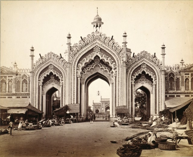 Gateway to the Hooseinabad Bazaar in Lucknow, Samuel Bourne Gateway to the Hooseinabad Bazaar in Lucknow, Samuel Bourne