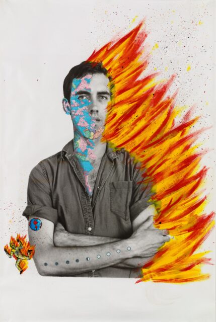 Autorretrato. Técnica mixta © David Wojnarowicz Autorretrato. Técnica mixta © David Wojnarowicz